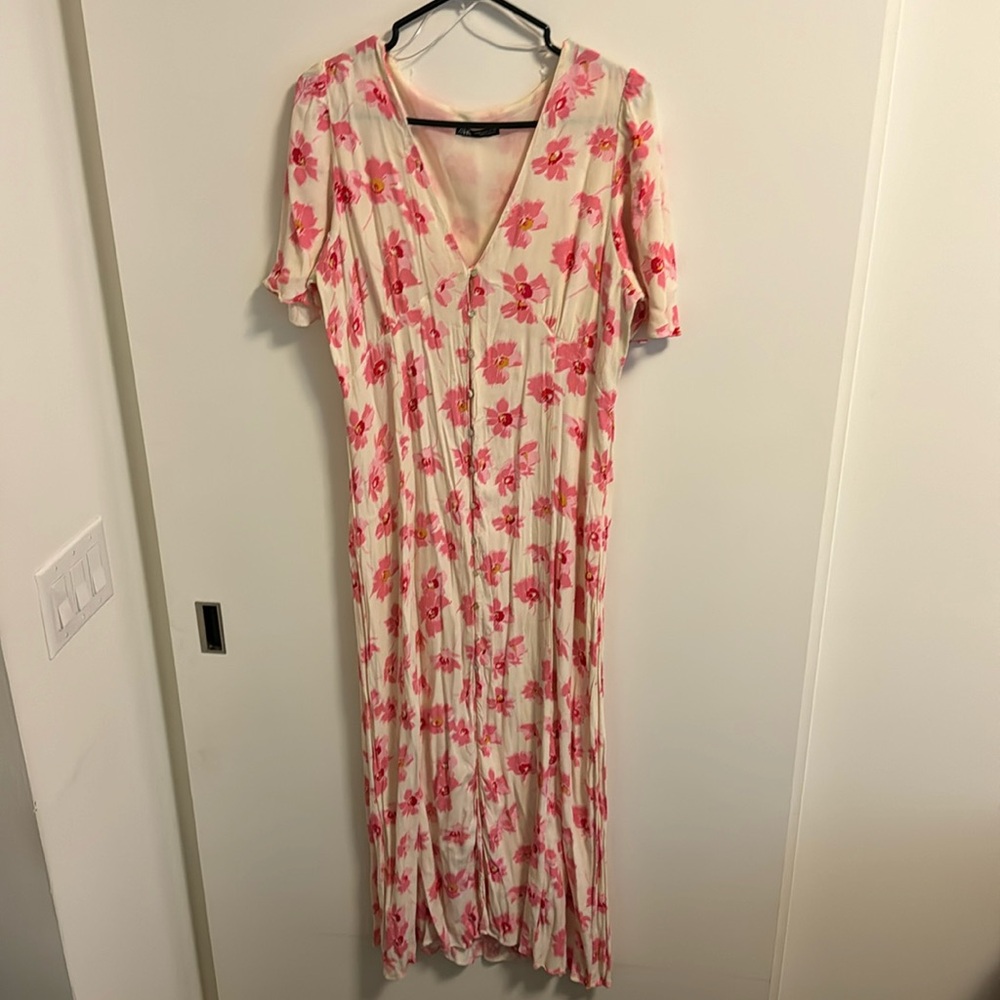 Zara Floral Midi Summer Dress